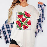 Watermelon Graphic T-Shirt � Summer Fruit Tee, Colorful Watermelon Print Comfort Colors Shirt, Cute Summer Gift for Women