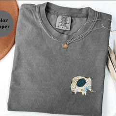 Elephant Sweatshirt, Minimal Elephant Shirt, Boho Animal Crewneck, Cute Elephant Pullover, Tee, Wildlife Gift Top