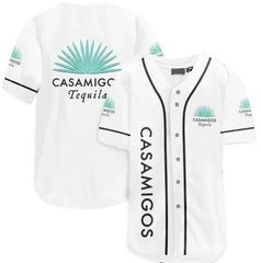 White Casamigos Tequila Baseball Jersey - Shirt King