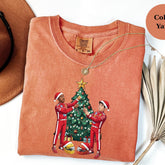 Ferrari Racing Team, Lewis Hamilton and Charles Leclerc F1 Christmas Tree Tee, Racing Driver Holiday T-Shirt, Racing Fan Xmas Gift Top