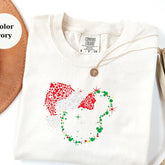 Comfort Colors Christmas Mickey Shirt, Sparkle Holiday Crewneck, Disney Inspired Christmas Shirt, Cute Festive Unisex Top