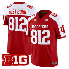 I.Hossiers #812 Rust Born 2025 B1G Patch Fan Jersey