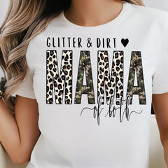 Glitter & Dirt Mama Of Both Shirt, Mother's Day Shirt, Gift For Mom, Cute Mama Tee, New Mom Shirt, Mom Life Shirt, Boy Mom Girl Mom Shir