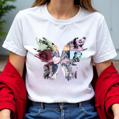 Girls Butterfly Design, Youth T-Shirt Sizes XS-XXL