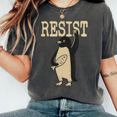 Penguins Resist Shirt, Flippers Up T-shirt, Heard Island Shirt, Penguins Against Tariffs Tee, Subtle FDT Resistance, Protest Penguins Tshirt