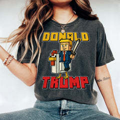 Chicken Jockey Trump Shirt, Funny Meme Trump Shirt, Meme Chicken Shirt, Hilarious Gaming Gift, Chicken Lovers Shirt, Minecraft Movie Shirt