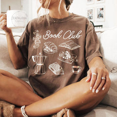 Book Club shirt, Comfort Colors Aesthetic Book Club Tee, Book Lover Shirt, Book Lover Gift tee, Bookish tee, subtle reading shirt, Bookworm