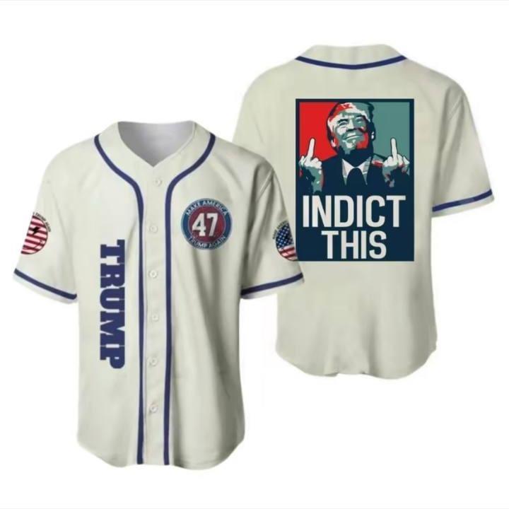 Premium Trump Jersey, Indict This Jersey, Support Trump Jersey, Free Trump Jersey, America Summer Jersey for Women and Men Lover Gift - Shirt King