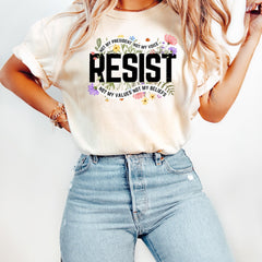 Floral Resist Shirt, Wildflower Protest Shirt, Civil Rights Social Justice Hoodie, Equality Activist Top, Community Is Resistance Shirt