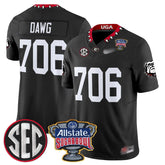 G.Bulldogs #706 Dawg Sugar Bowl & SEC Patch Limited Jersey