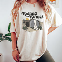 Rolling Stones Shirt, Trendy Easter Clothing, Jesus Christ Shirt, Gift For Christian, Faith-Based Graphic Tee, Easter Gift