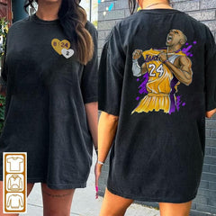 T Shirt New Fashion Kobe Bryant T Shirt Men Casual Hip Hop Top Tees Male Cotton Loose Streetwears 2 Sided Shirt