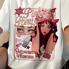 Comfort Colors Pink Pony Club Tshirt, Midwest Princesss Shirt For Fan, Music Lover Shirt Women, Pink Pony Club Shirt For Her