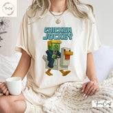 Chicken Jockey Pixel Art Shirt, Trump Chicken Jockey shirt, Hilarious Gaming Gift, Minecraft Movie shirt, Sweatshirt, Hoodie