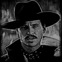 val kilmer - tombstone tshirt - doc holliday tshirt  - soft style tshirt - hand printed - cult classic RIP