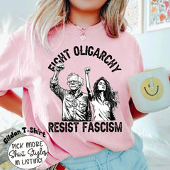 Bernie Sanders,Fight Oligarchy Tour Shirt, Political Activism T-Shirt,1963 Arrest Photo, Rage Against The Machine, Resistance Tee,Anti Trump