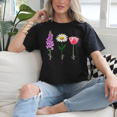Foxglove Daisy Tulip Floral Subtle FDT Shirt, Resistance Shirt, Feminist Apparel Gift