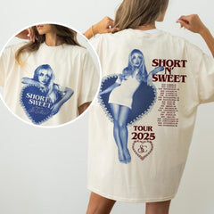 Sabrina Carpenter Shirt, Sabrina Carpenter Short n Sweet Tour 2025 Shirt Must-Have for Fans, Sabrina Carpenter Concert Shirt, Trendy Shirt