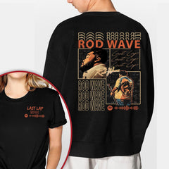 Vintage Rod Wave Tour Sweatshirt, Last Lap Tour T-Shirt, 2024 Music Concert Tee, Hip Hop Music Fan Gift, Music Hoodie, Rod Wave Merch Shirts