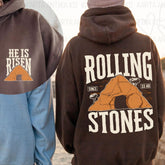 Mens Easter Hoodie, Tshirt, Sweater Retro Rolling Stones Since 33 AD, Vintage Bible Easter Shirt , Christian Dad Shirt