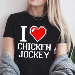 I Love Chicken Jockey Shirt, I Heart Chicken Jockey Sweatshirt, Funny MineC Joke Shirt, Funny Game Shirt