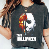 Michael Myers Comfort Colors Shirt, Halloween Horror Movie Tee'1556372595