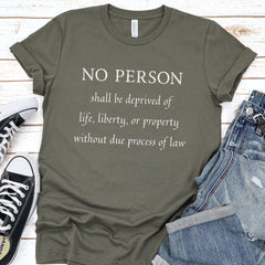 5th AMMENDMENT Shirt Due Process Anti MAGA FDT Gift for Democrat Protest T-Shirt Progressive Liberal Tee Constitution Bill of Rights TShirt
