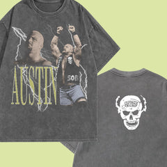 2 sided Stone Cold Steve Austin Vintage Style Wrestling T-Shirt