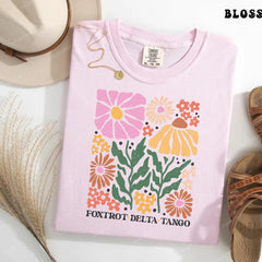 Foxtrot Delta Tango Shirt, Subtle Anti Trump shirt, FDT Flower Shirt, Democrat Feminist Tee, Anti MAGA tshirt, Liberal Shirt