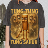 Comfort Colors Limited Tung Tung Tung Sahur Funny Baseball Bat Meme T-shirt, Italian Brainrot Shirt, Dank Memes Tshirt, Unhinged Clothes