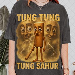 Comfort Colors Limited Tung Tung Tung Sahur Funny Baseball Bat Meme T-shirt, Italian Brainrot Shirt, Dank Memes Tshirt, Unhinged Clothes