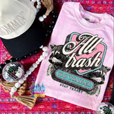 All Trash No Trailer Raccoon Tee | Funny Redneck Comfort Colors Shirt | DTG Printed Stay Trashy Graphic Tee