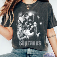 The Sopranos Vintage Shirt, Retro Mafia Mob Tee, Classic Crime TV Show Cast T-Shirt Gift'4422195581