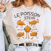 Le Poisson Steve Fish Paint Shirt, Fun Humor Sweatshirt, Playful Animal Shirt, Cute Animal Shirt, Gift For Her