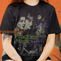 Practical Magic Falling In Love Is The Trickiest Spell Of All Retro Unisex Classic T-Shirt'4305498239