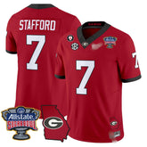 G.Bulldogs #7 Matthew Stafford 2024 Sugar Bowl & Georgia Map Patch Limited Jersey