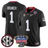 G.Bulldogs #1 Zachariah Branch Sugar Bowl & SEC Patch Limited Jersey