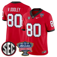 G.Bulldogs #80 Vince Dooley Sugar Bowl & SEC Patch Limited Jersey