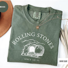 Rolling Stones Since AD 33 T-Shirt - Jesus Easter Shirt - Religious Easter Shirt - Faith Easter Shirt - Gender Neutral