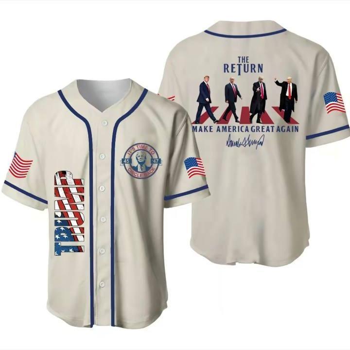 Voting For The Felon Daddy's Home White House Trump MAGA 2024 Jersey Shirt V1 - Shirt King