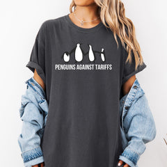 Comfort Colors Penguins Against Tariffs Shirt FDT Shirt End the Penguin Tariffs Shirt Democrat Shirt Liberal Shirt Political Shirt 8647 Tee