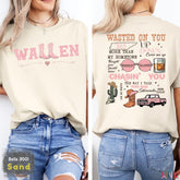 Wallen Country Concert Shirt: Pink Western Boot Graphic Tee'4311136401