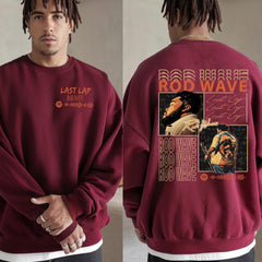 Vintage Rod Wave Tour Sweatshirt, Last Lap Tour T-Shirt, 2024 Music Concert Tee, Hip Hop Music Fan Gift, Music Hoodie, Rod Wave Merch Shirts