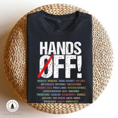 Limited ! Hands Off Protest Shirt, Trendy Political Hands Off Protest Sweatshirt and Hoodie, Hands Off Medicaid Medicare Social Security Tee