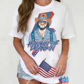 Hankin' and Drankin' Shirt | Hank Jr Cowboy Hat Patriotic Tee | Retro Country Music Comfort Colors Tee