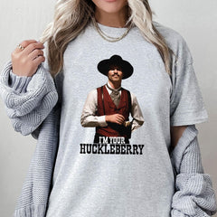 Tombstone Doc Holliday Cowboys Shirt, Val Kilmer Vintage Old Western Tee, Val Kilmer Western T-Shirt, Im Your Huckleberry Tee,RIP Val Kilmer
