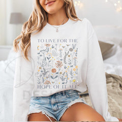 To Live For The Hope Of It All Taylor TShirt Boho Eras Tour Keepsake August Sweatshirt Taylor Music Fan Eras Gift Shirt Taylor Kids Merch