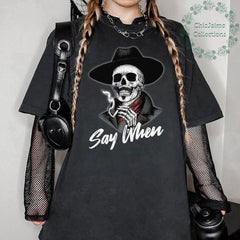 I'm Your Huckleberry Say When Shirt, Val Kilmer Doc Holliday Shirt, Vintage RIP Val Kilmer Unisex Tee, Cowboy Tee