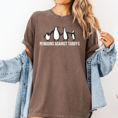Comfort Colors Penguins Against Tariffs Shirt FDT Shirt End the Penguin Tariffs Shirt Democrat Shirt Liberal Shirt Political Shirt 8647 Tee