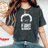 Feel The Bern Fight Oligarchy Shirt Political Statement T-Shirt Bernie Sanders Inspired Tee Vintage Style Graphic Shirt Political Apparel